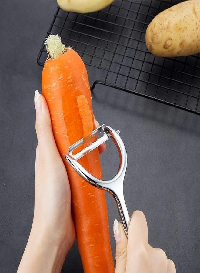 MAXADIL Stainless Steel Vegetable Peeler with Ergonomic Handle (Smooth Vegetable Peeler) - Image 1
